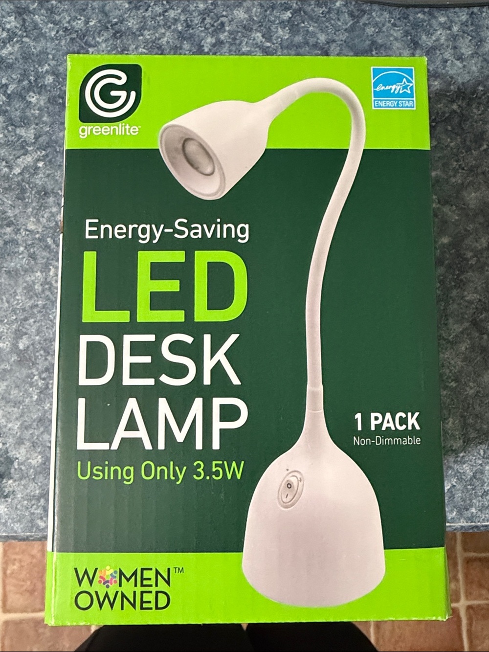 White LED Desk Lamp - Energy-Saving 1 Pack
